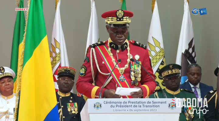 Investiture du président de la transition au Gabon&nbsp;: discours de Brice Clotaire Oligui Nguema