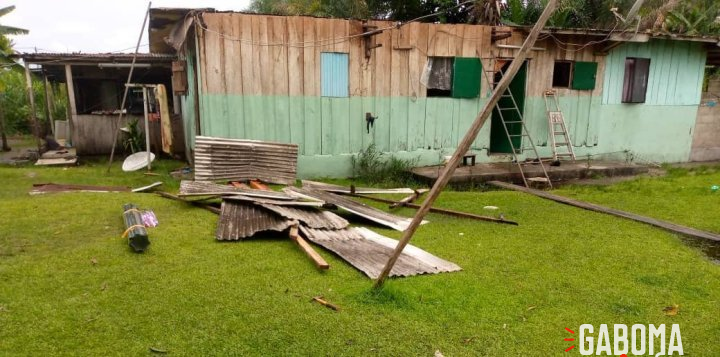 Port-Gentil : Un puissant orage fait plusieurs sinistrés et des dégâts matériels importants